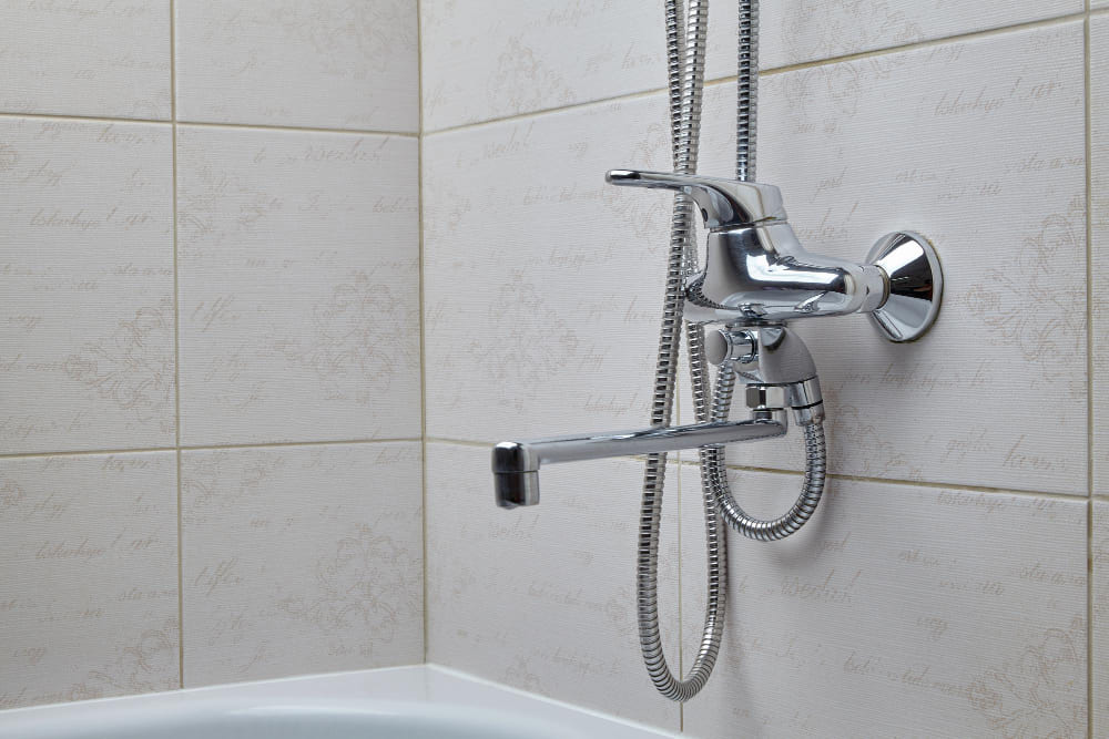 a thermostatic mixer in a shower